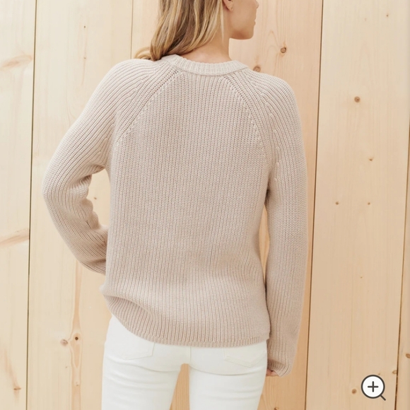 Jenni Kayne Cotton Fisherman Sweater Oatmeal (retail 345$) - Picture 11 of 11